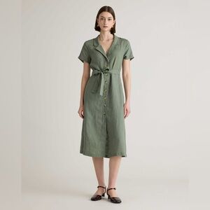 Quince 100% European Linen Midi Dress Size S
